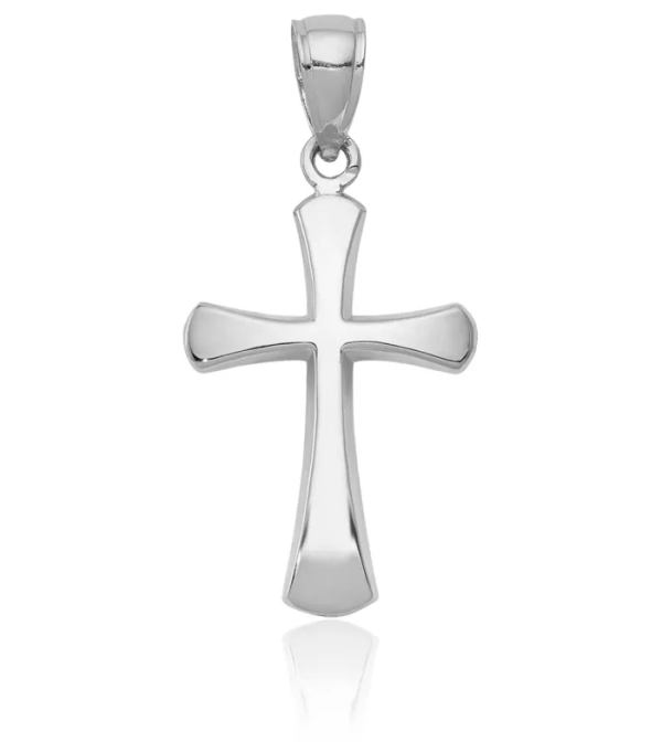 14KT White Gold Cross Pendant