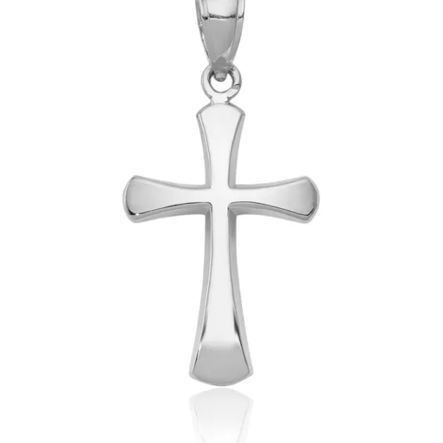 14KT White Gold Cross Pendant