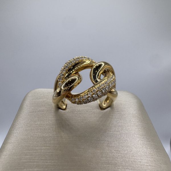 14k Yellow Gold Diamond 0.48ctw Fashion Ring