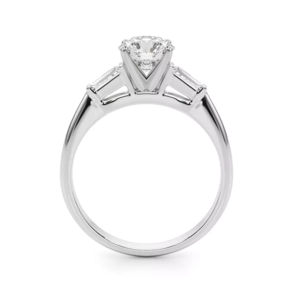 Baguette Engagement Diamond Ring 1.5 ct tw 14k White Gold