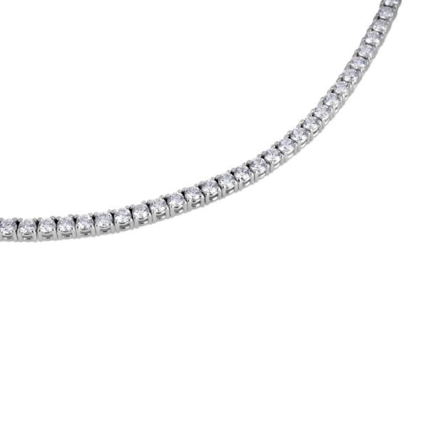5.48 CT. Diamond Tennis Necklace in 14K White Gold 18"