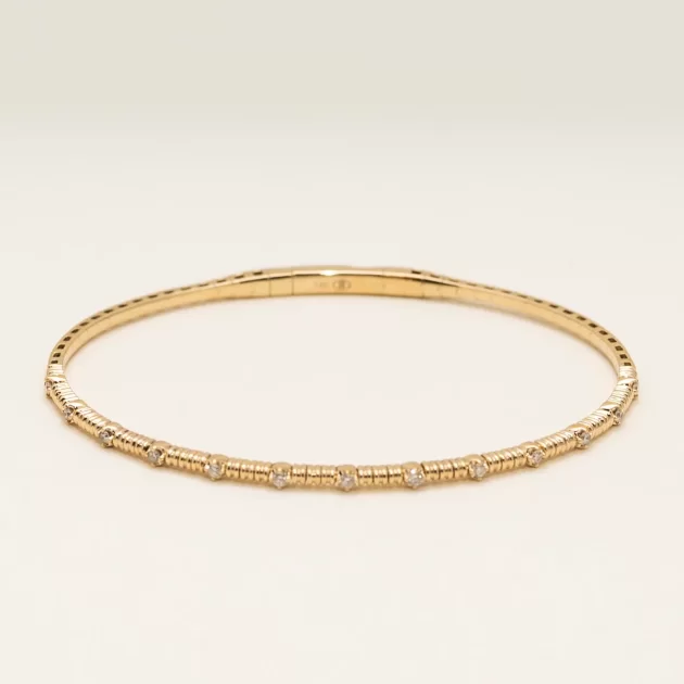 Diamond Bangle 1/5 ct tw 14k Yellow Gold