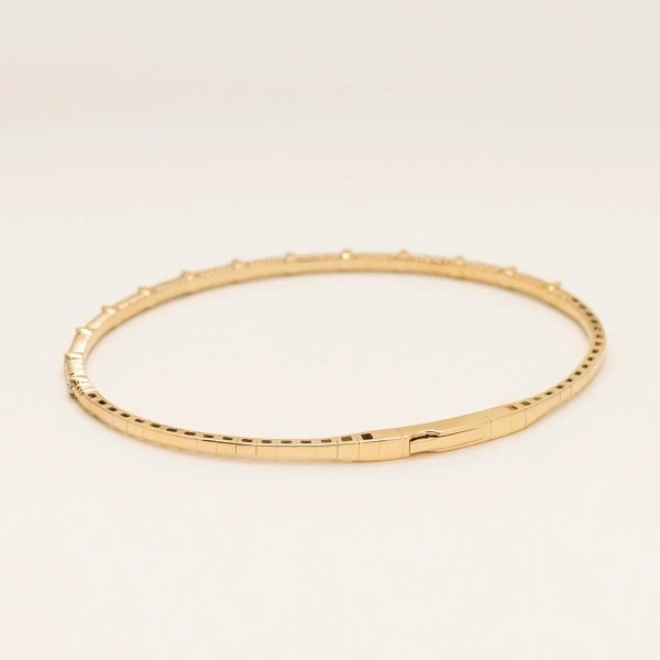 Diamond Bangle 1/5 ct tw 14k Yellow Gold