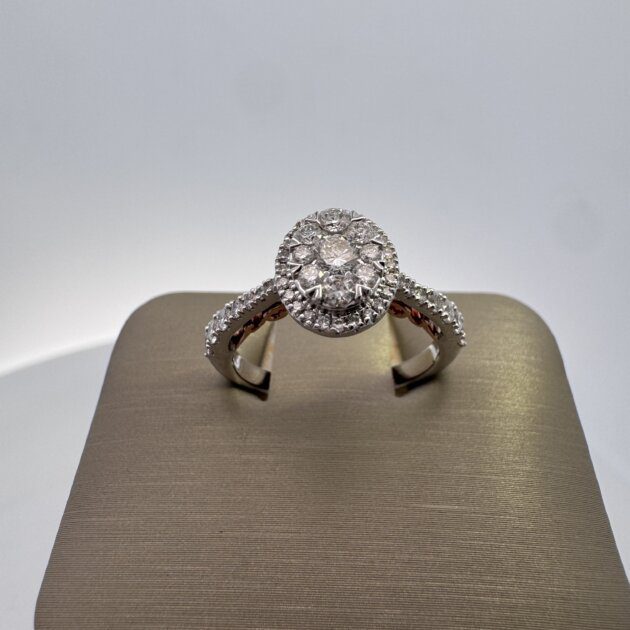 Diamond Engagement Ring 3/4 ct tw 14k White Gold