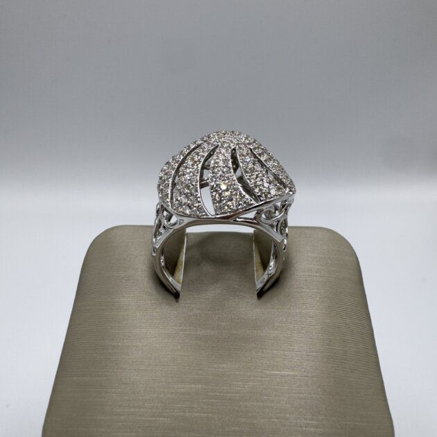14k White Gold Diamond 1.42ctw Fashion Ring