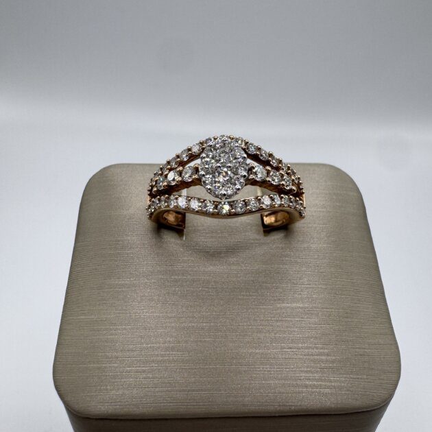 14K Rose Diamond 1 ct Fashion Ring