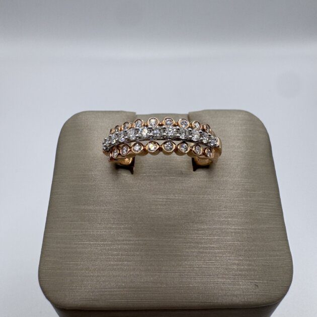 14K Rose Gold Diamond 0.5 ct Band Ring