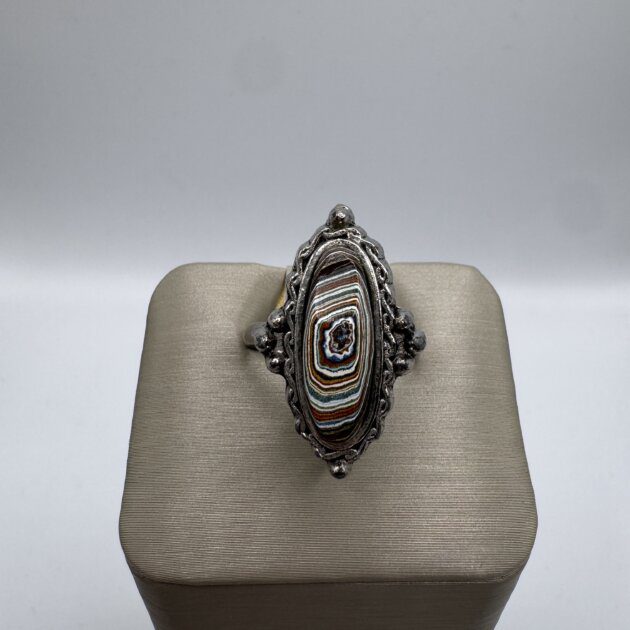 Sterling Silver 925 Fordite Ring