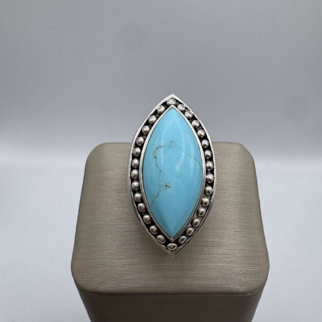 Vintage Sterling Silver Turquoise Ring