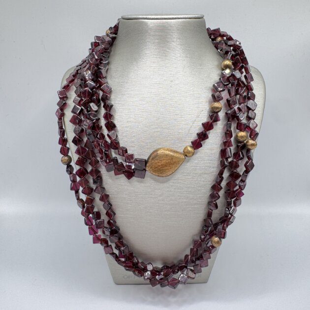 Natural Gemstone Garnet Beads Necklace