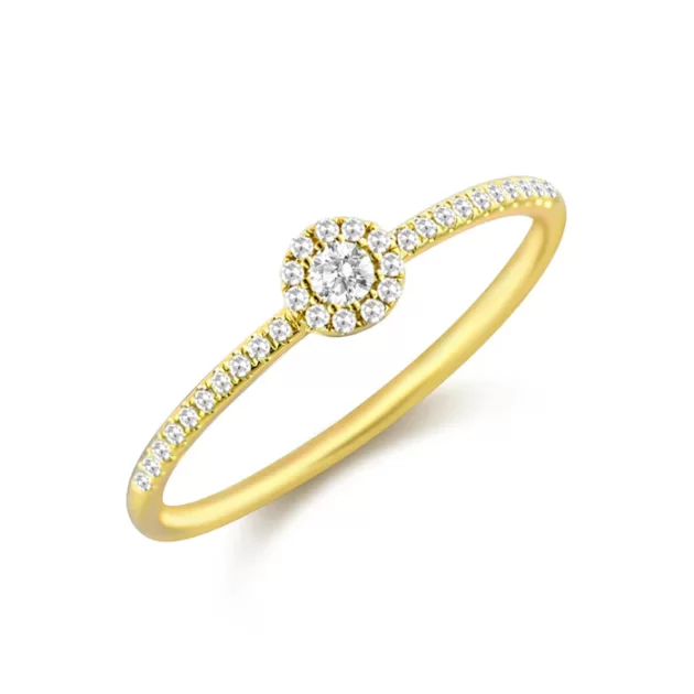 14K Gold Ring with Dazzling Diamonds 0.17ct