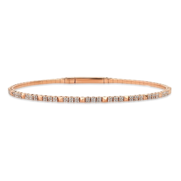 Diamond Bangle 5/8 ct tw 14k Rose Gold