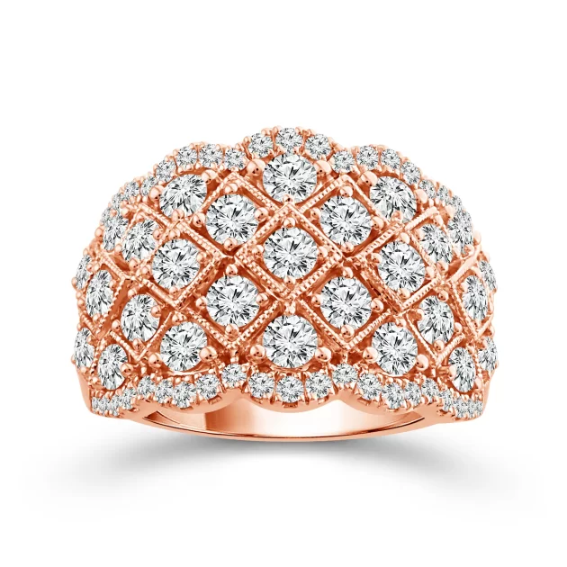 14K Rose Gold 2.00 CTW Diamond Fashion Band