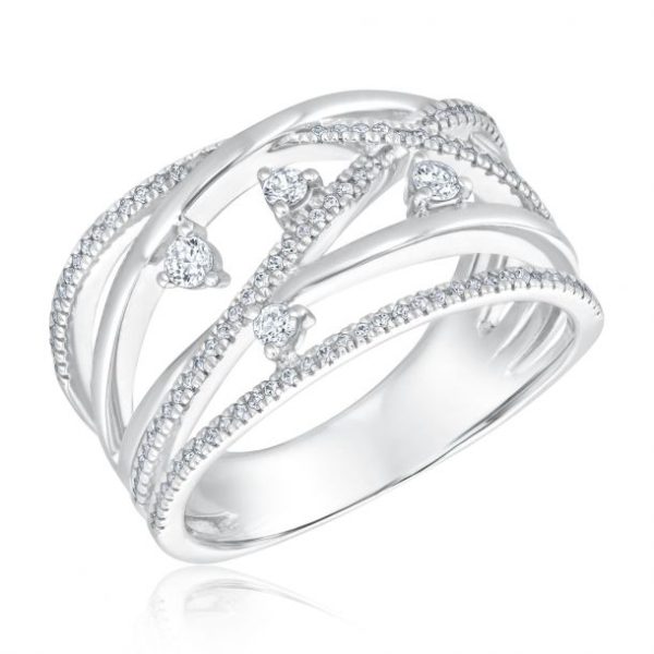 Diamond Fashion Ring 1/3 ct tw 10k White Gold