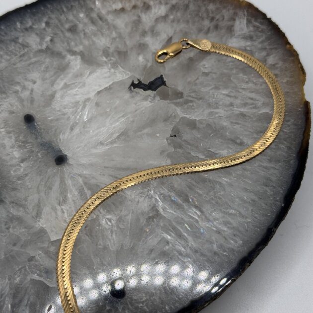 14K Yellow Gold Snake Chain Bracelet 4MM