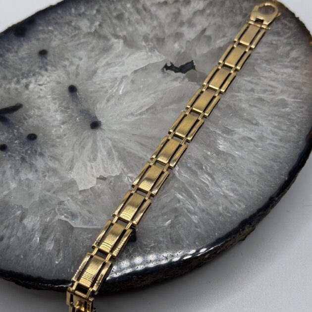 Gold Book Link Chain Bracelet