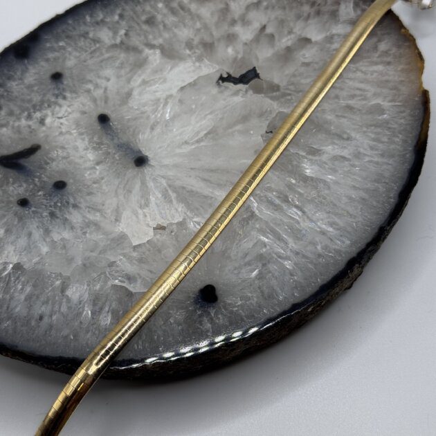 14k Yellow Gold Omega Bracelet 6MM 8in 15.36GM