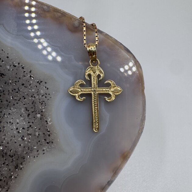 14K Yellow Gold Initial N Heart Pendant with Black Enamel