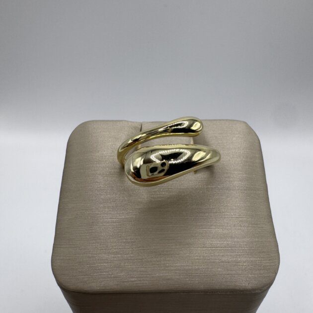 Sterling Silver Gold Tone Open Ring