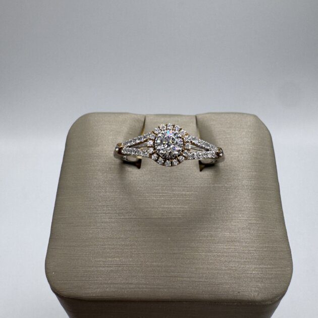 S. Silver Simulated Diamond CZ Halo Ring