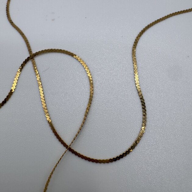14k Yellow Gold Long Serpentine Chain 1.60gm 28"