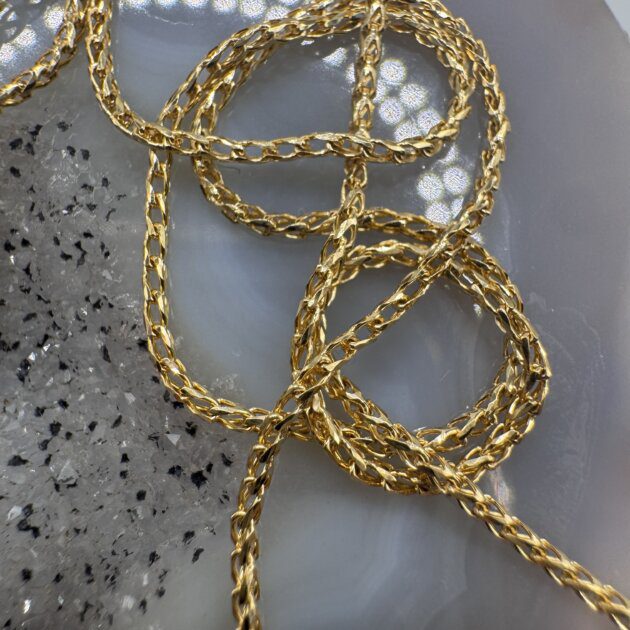 14k Yellow Gold Wheat Chain 2.36gm 18in"