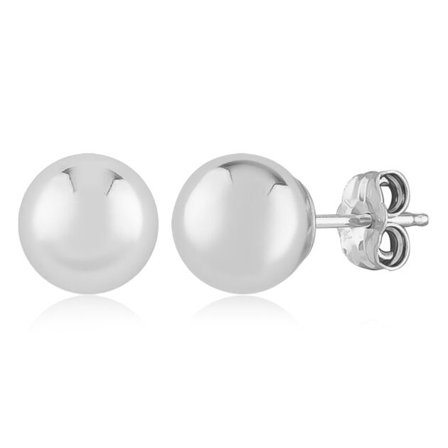 Sterling Silver 8MM Ball Stud Earrings