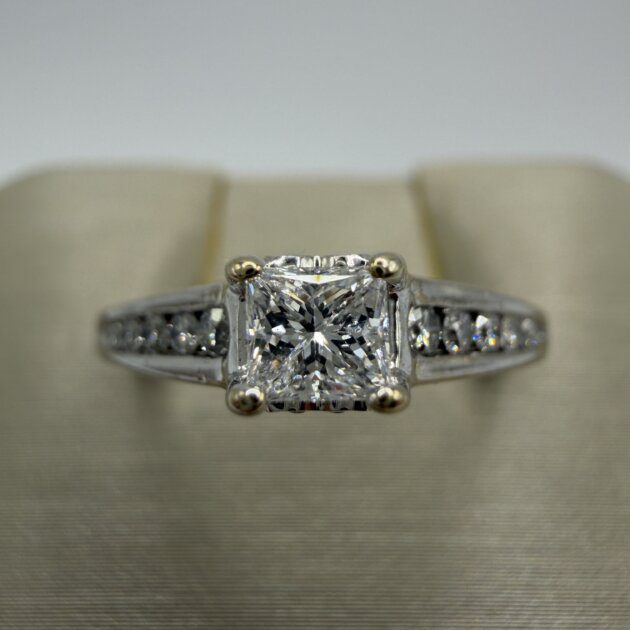 14K White Gold Diamond Ring, 0.42 CT TDW, Size 6