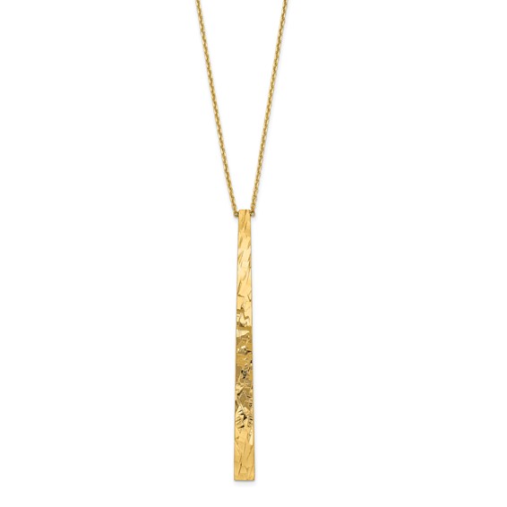 Leslie's 14K Yellow Gold Polished D/C Necklace