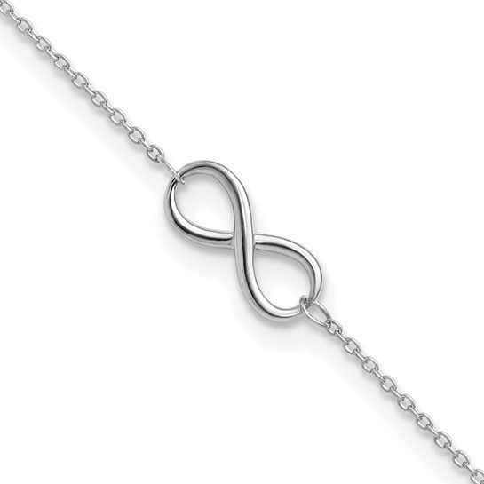Leslie's 10KW Polished Infinity 9+" Anklet