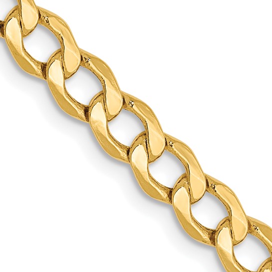 Leslie's 10K 4.3mm Semi-Solid Curb Chain 24"
