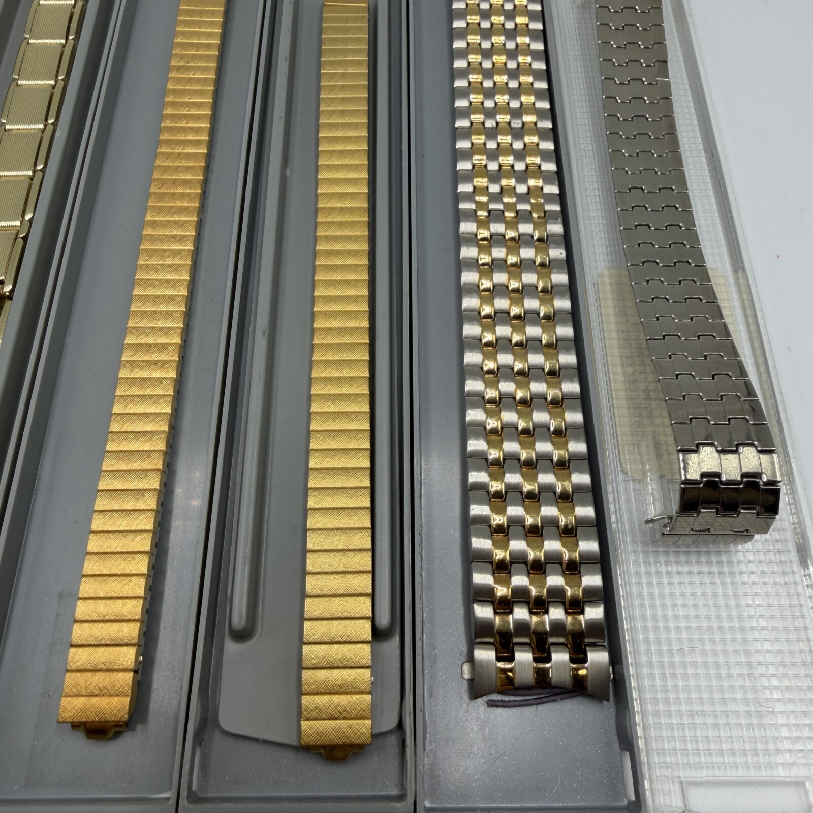Lot of 6 Vintage NOS Hadley Roma Watch Bands Metal Bracelets Mixed Styles