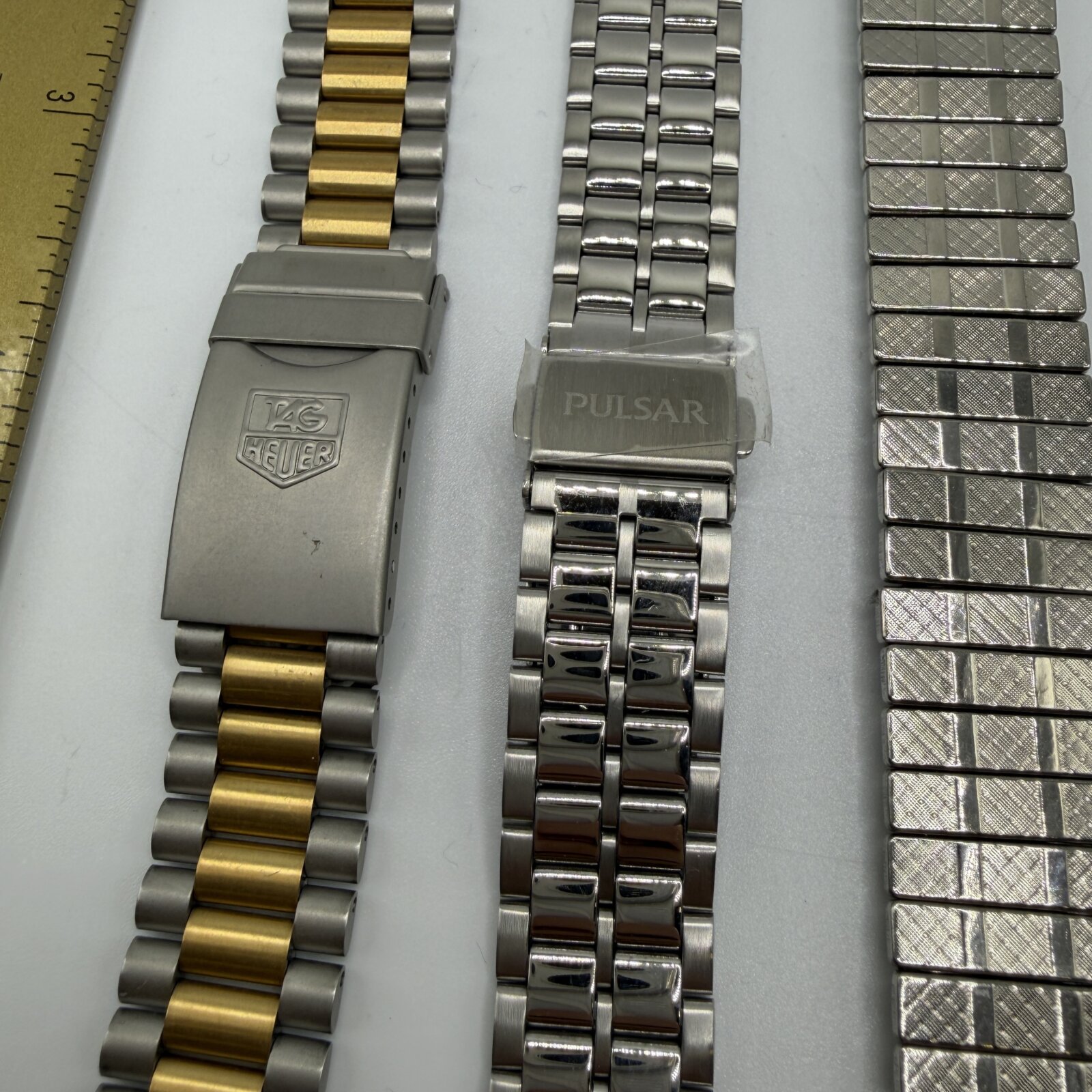 Lot of 6 Vintage Watch Bracelets TAG Heuer Pulsar Relic Mixed Brands NOS